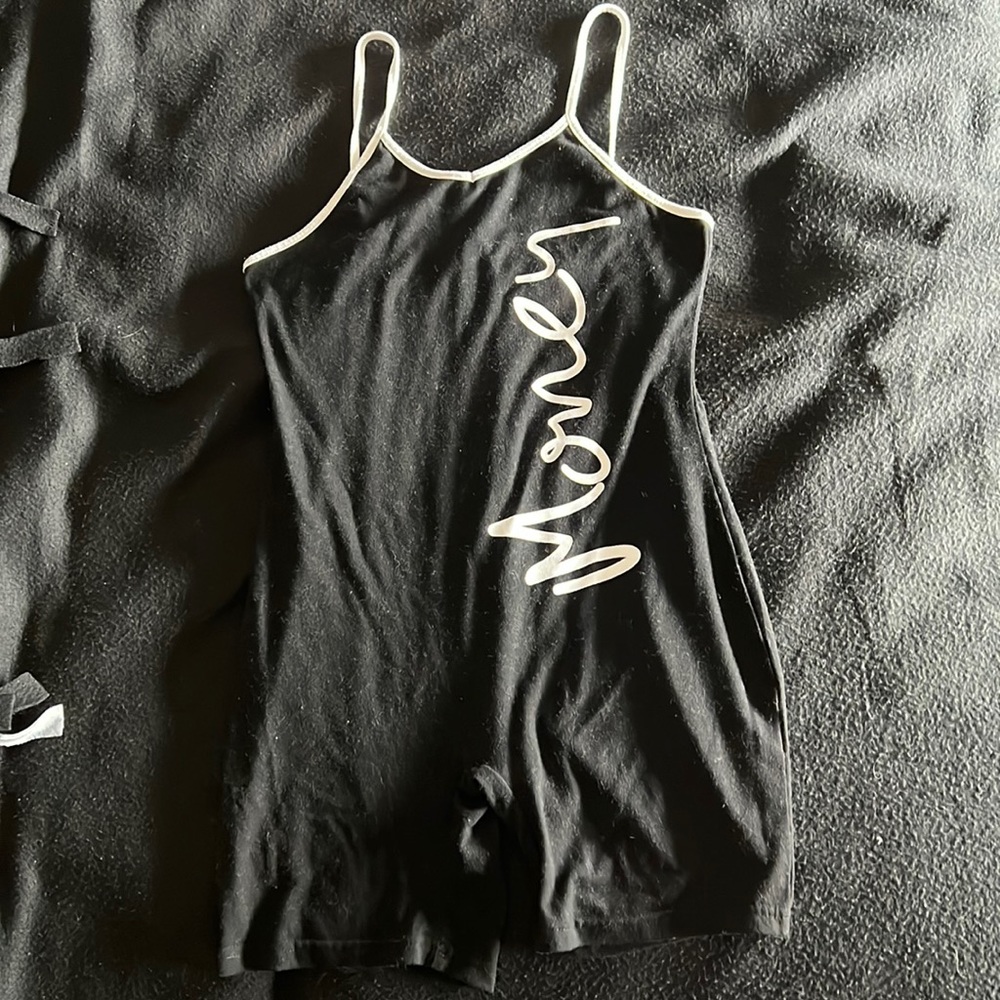 black bodycon romper; size 6